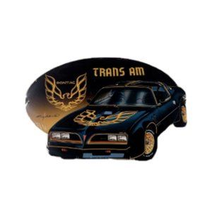 Black Pontiac Firebird TRANSAM muscle car Smokey and the bandit steel metal sign